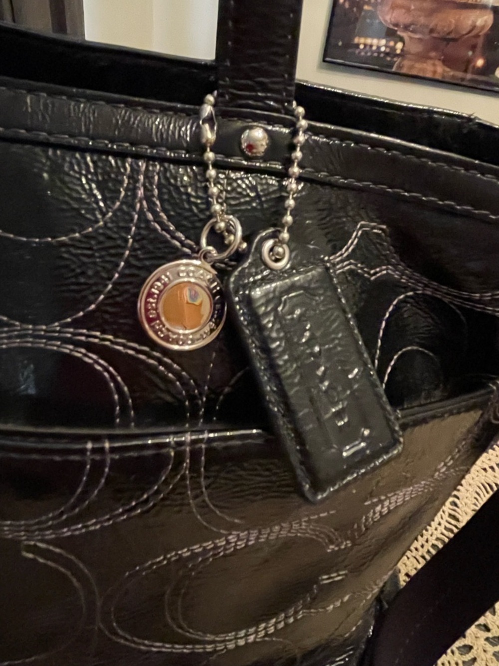 Coach Signature Stitched Leather Diaper-Tote Bag. A iPad can fit too - Picture 3 of 13